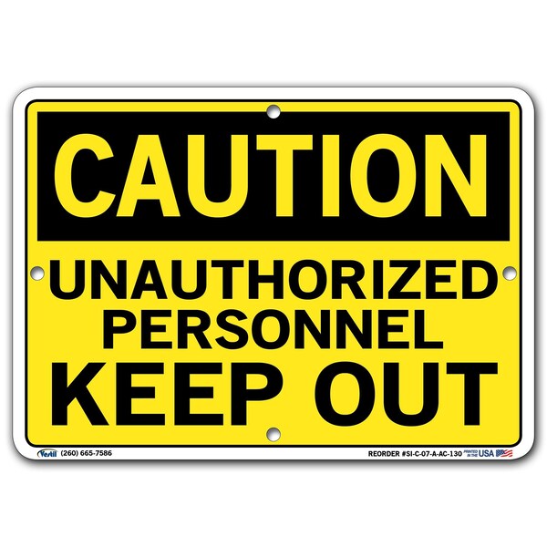 Aluminum Composite Sign, 7-1/2" H, 10-1/2" WW, Rectangle, English, SI-C-07-A-AC-130